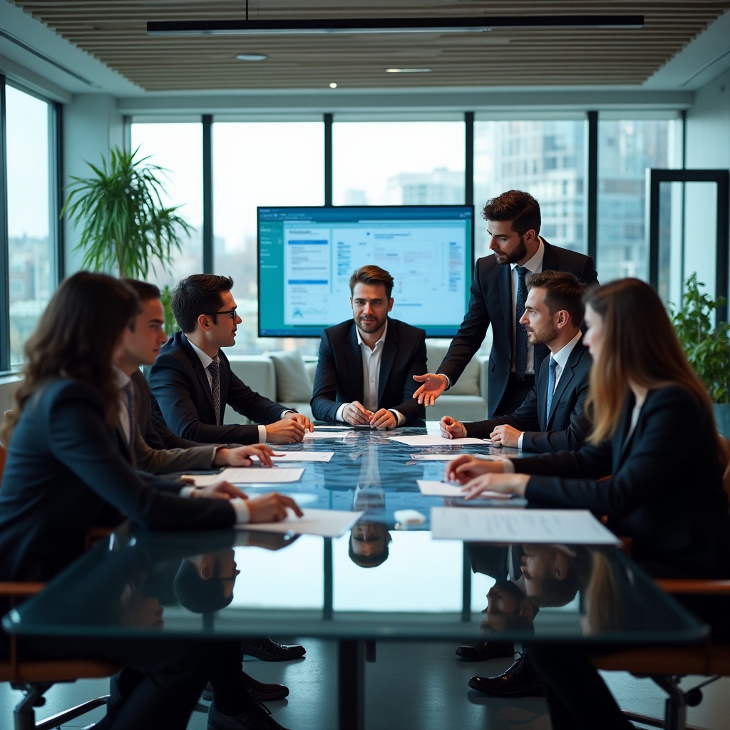 Современный офис с цифровыми технологиями