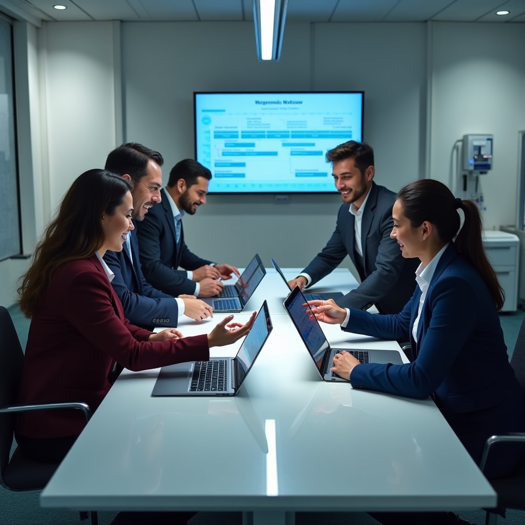 Команда работает с цифровыми документами