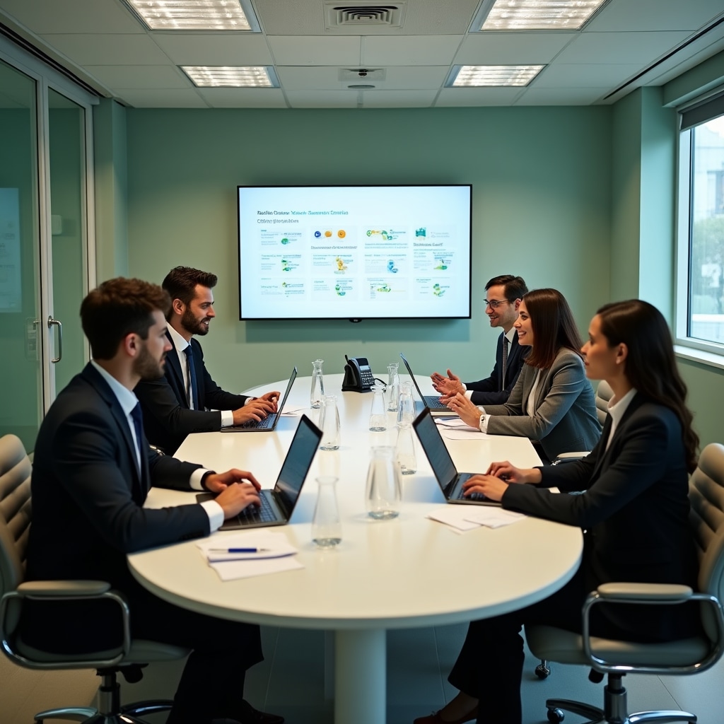 Команда обсуждает проект